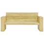 Banco de jardín y cojines crema madera de pino impregnada 179cm de vidaXL, Bancos de jardín - Ref: Foro24-3065758, Precio: 24...