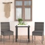 3-piece synthetic rattan gray garden dining set by vidaXL, Garden sets - Ref: Foro24-3065699, Price: 202,15 €, Discount: %