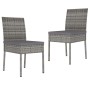 3-piece synthetic rattan gray garden dining set by vidaXL, Garden sets - Ref: Foro24-3065699, Price: 202,15 €, Discount: %