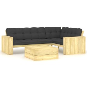 2-piece garden sofa set with impregnated pine wood cushions by vidaXL, Garden sets - Ref: Foro24-3065771, Price: 573,94 €, Di...