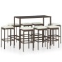 Garden bar set 9 pieces brown synthetic rattan by vidaXL, Garden sets - Ref: Foro24-3064825, Price: 358,11 €, Discount: %