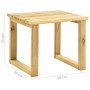 Tumbona de jardín con mesa y cojín de madera de pino impregnada de vidaXL, Tumbonas - Ref: Foro24-3065924, Precio: 146,94 €, ...