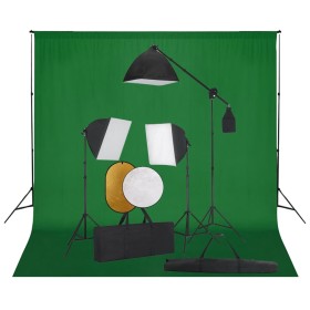 Photo studio kit with softbox lights, background and reflector by vidaXL, Flashes and studio lighting - Ref: Foro24-3067061, ...