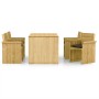 5-piece garden dining table with impregnated pine wood cushions by vidaXL, Garden sets - Ref: Foro24-3065725, Price: 488,99 €...