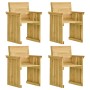 5-piece garden dining table with impregnated pine wood cushions by vidaXL, Garden sets - Ref: Foro24-3065725, Price: 488,99 €...