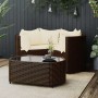 Garden furniture set, 4 pieces, with brown synthetic rattan cushions. by vidaXL, Garden sets - Ref: Foro24-319760, Price: 189...