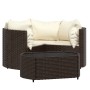 Garden furniture set, 4 pieces, with brown synthetic rattan cushions. by vidaXL, Garden sets - Ref: Foro24-319760, Price: 189...