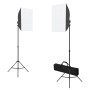 Fotostudio-Kit mit Softbox-Beleuchtung, Hintergrund und Reflektor von vidaXL, Blitze und Studiobeleuchtung - Ref: Foro24-3067...