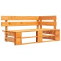 2-Sitzer Paletten-Sofakissen imprägniertes Kiefernholz braun von vidaXL, Gartensets - Ref: Foro24-3066670, Preis: 226,69 €, R...