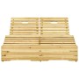 Double lounger and red impregnated pine wood cushions by vidaXL, Loungers - Ref: Foro24-3065990, Price: 278,99 €, Discount: %