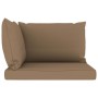 2-seater pallet garden sofa with taupe cushions by vidaXL, Garden sets - Ref: Foro24-3067280, Price: 136,99 €, Discount: %