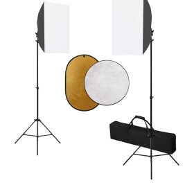 Kit de estudio fotográfico con luces softbox y reflector de vidaXL, Flashes e iluminaciones de estudio - Ref: Foro24-3067060,...