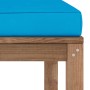 Garden stool footrest with light blue cushion by vidaXL, Modular outdoor sofas - Ref: Foro24-3067264, Price: 66,74 €, Discoun...