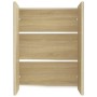 Armario de espejo de baño MDF blanco y roble 60x15x75 cm de vidaXL, Tocadores de baño - Ref: Foro24-331530, Precio: 121,51 €,...