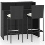 Garden bar furniture set 3 pieces and black cushions by vidaXL, Garden sets - Ref: Foro24-3064881, Price: 354,12 €, Discount: %