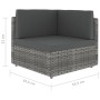 5-piece garden furniture set and gray synthetic rattan cushions by vidaXL, Garden sets - Ref: Foro24-3067172, Price: 494,89 €...