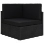 Set de muebles de jardín 8 pzas ratán sintético y cojines negro de vidaXL, Conjuntos de jardín - Ref: Foro24-3067136, Precio:...