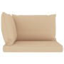 2-seater pallet garden sofa with beige cushions by vidaXL, Garden sets - Ref: Foro24-3067275, Price: 155,41 €, Discount: %