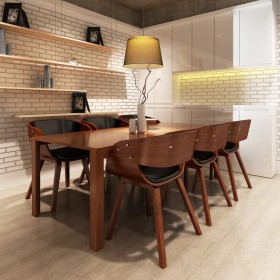 Dining chairs 6 units brown synthetic leather by vidaXL, dining chairs - Ref: Foro24-270045, Price: 909,44 €, Discount: %