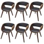 Dining chairs 6 units brown synthetic leather by vidaXL, dining chairs - Ref: Foro24-270045, Price: 909,44 €, Discount: %