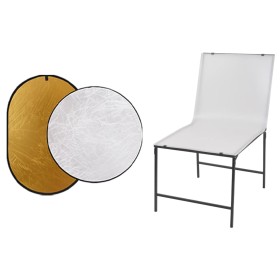 Photo studio kit with photo table and reflector by vidaXL, Flashes and studio lighting - Ref: Foro24-3067118, Price: 139,99 €...