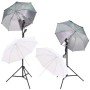 Photography studio kit with softboxes, umbrellas, backdrop, and reflector. by vidaXL, Flashes and studio lighting - Ref: Foro...