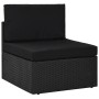 Set de muebles de jardín 9 pzas ratán sintético y cojines negro de vidaXL, Conjuntos de jardín - Ref: Foro24-3067138, Precio:...