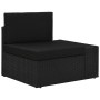 Set de muebles de jardín 9 pzas ratán sintético y cojines negro de vidaXL, Conjuntos de jardín - Ref: Foro24-3067138, Precio:...