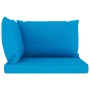 2-seater garden sofa made of pallets with light blue cushions by vidaXL, Garden sets - Ref: Foro24-3067276, Price: 135,86 €, ...