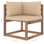 Garden pallet corner sofa with beige cushions by vidaXL, Outdoor sofas - Ref: Foro24-3067239, Price: 89,02 €, Discount: %