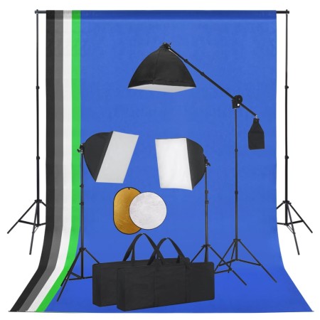 Photo studio kit with background lights and reflector by vidaXL, Flashes and studio lighting - Ref: Foro24-3067100, Price: 31...