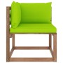 Corner pallet garden sofa with lime green cushions by vidaXL, Outdoor sofas - Ref: Foro24-3067247, Price: 72,99 €, Discount: %