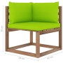 Eck-Gartensofa aus Paletten mit lindgrünen Kissen von vidaXL, Outdoor-Sofas - Ref: Foro24-3067247, Preis: 72,48 €, Rabatt: %