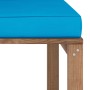 Corner pallet garden sofa with light blue cushions by vidaXL, Outdoor sofas - Ref: Foro24-3067240, Price: 79,99 €, Discount: %