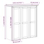 BODO wardrobe with glass doors solid white pine wood by vidaXL, Sideboards - Ref: Foro24-355077, Price: 260,39 €, Discount: %