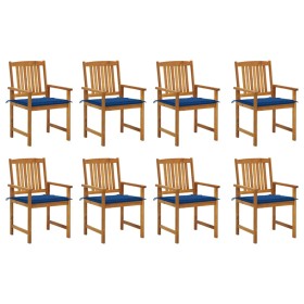 Garden chairs with cushions 8 pcs solid acacia wood by vidaXL, Garden chairs - Ref: Foro24-3078176, Price: 553,45 €, Discount: %