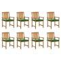 Garden chairs with cushions 8 pcs solid acacia wood by vidaXL, Garden chairs - Ref: Foro24-3078171, Price: 534,42 €, Discount: %