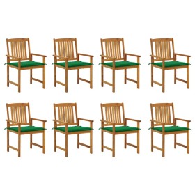 Garden chairs with cushions 8 pcs solid acacia wood by vidaXL, Garden chairs - Ref: Foro24-3078171, Price: 534,42 €, Discount: %