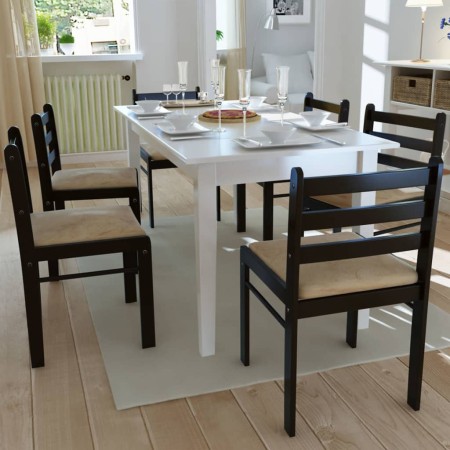 Sillas de comedor 6 unidades madera maciza y terciopelo marrón de vidaXL, Sillas de comedor - Ref: Foro24-272091, Precio: 233...