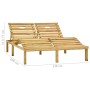 Double sun lounger and gray taupe cushions, impregnated pine wood. by vidaXL, Loungers - Ref: Foro24-3065902, Price: 227,88 €...