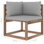 Garden pallet corner sofa with gray cushions by vidaXL, Outdoor sofas - Ref: Foro24-3067237, Price: 79,86 €, Discount: %