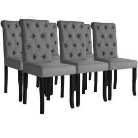 Dining chairs 6 units dark gray fabric by vidaXL, dining chairs - Ref: Foro24-275151, Price: 474,79 €, Discount: %