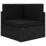 Set de muebles de jardín 6 pzas ratán sintético y cojines negro de vidaXL, Conjuntos de jardín - Ref: Foro24-3067139, Precio:...