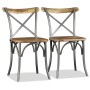 Dining chairs 6 pcs mango wood backrest crossed steel by vidaXL, dining chairs - Ref: Foro24-274909, Price: 819,90 €, Discoun...