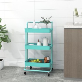 Kitchen cart 3 levels iron and ABS turquoise 42x35x85 cm by vidaXL, Kitchen and dining carts - Ref: Foro24-336338, Price: 36,...