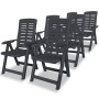 Garden dining set 7 pieces anthracite gray plastic by vidaXL, Garden sets - Ref: Foro24-275085, Price: 536,42 €, Discount: %