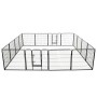 Dog pen 16 steel panels 80x80 cm black by vidaXL, Dog kennels and fences - Ref: Foro24-275491, Price: 574,99 €, Discount: %