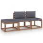 3-piece pallet garden set with impregnated pine wood cushions by vidaXL, Garden sets - Ref: Foro24-3067296, Price: 182,99 €, ...