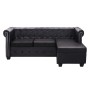 Chesterfield L-förmiges Sofa aus schwarzem Kunstleder von vidaXL, Sofas - Ref: Foro24-275224, Preis: 686,51 €, Rabatt: %