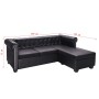 Chesterfield L-förmiges Sofa aus schwarzem Kunstleder von vidaXL, Sofas - Ref: Foro24-275224, Preis: 686,51 €, Rabatt: %